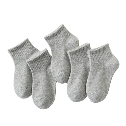 5 Pairs of Cotton Socks – For Boys & Girls (1–12 Years)