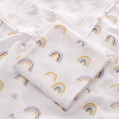 Cotton Muslin Baby Swaddle Blanket – 100 x 100cm Newborn Receiving Blanket