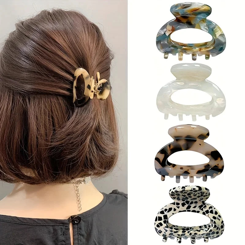 Elegant Oval Hair Claw Clip