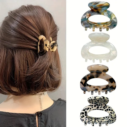 Elegant Oval Hair Claw Clip