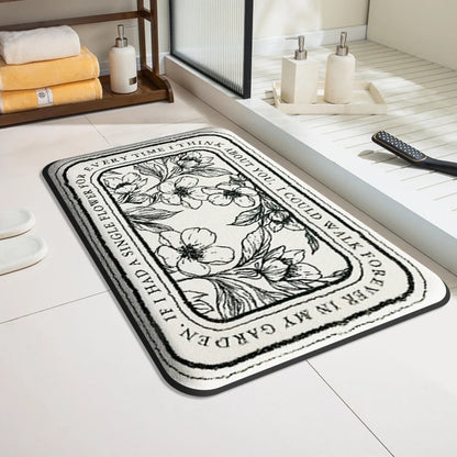 Thickened Flannel Bathroom Floor Mat – Soft Absorbent Non-Slip Bath Mat