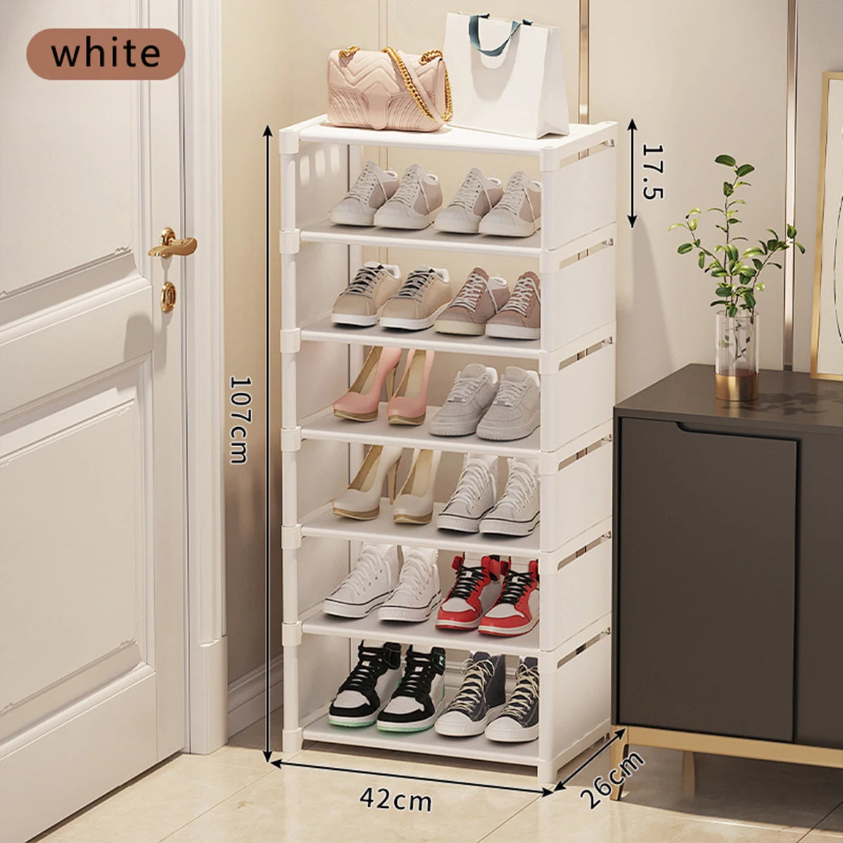 Slim Multi-Layer Shoe Rack – Space-Saving Narrow Shoe Storage Cabinet
