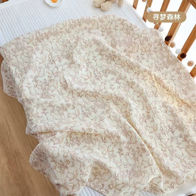 Cotton Muslin Baby Swaddle Blanket – 100 x 100cm Newborn Receiving Blanket
