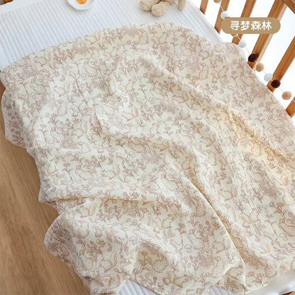 Cotton Muslin Baby Swaddle Blanket – 100 x 100cm Newborn Receiving Blanket