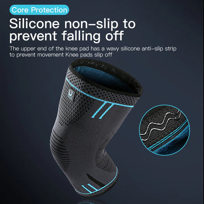 Compression Knee Support Sleeve – Breathable Knee Brace with Spring Stabilisers