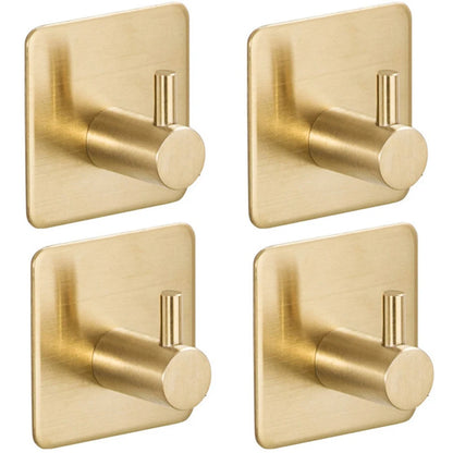 Stainless Steel Adhesive Hooks – No-Drill Wall Hooks for Home Organisation