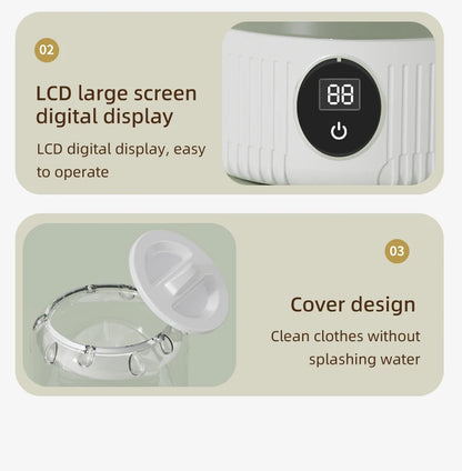 Compact Wireless Mini Washing Machine for Small Loads