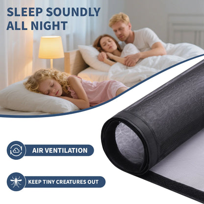 Self-Adhesive Window Insect Screen – Black Mosquito & Fly Mesh Net