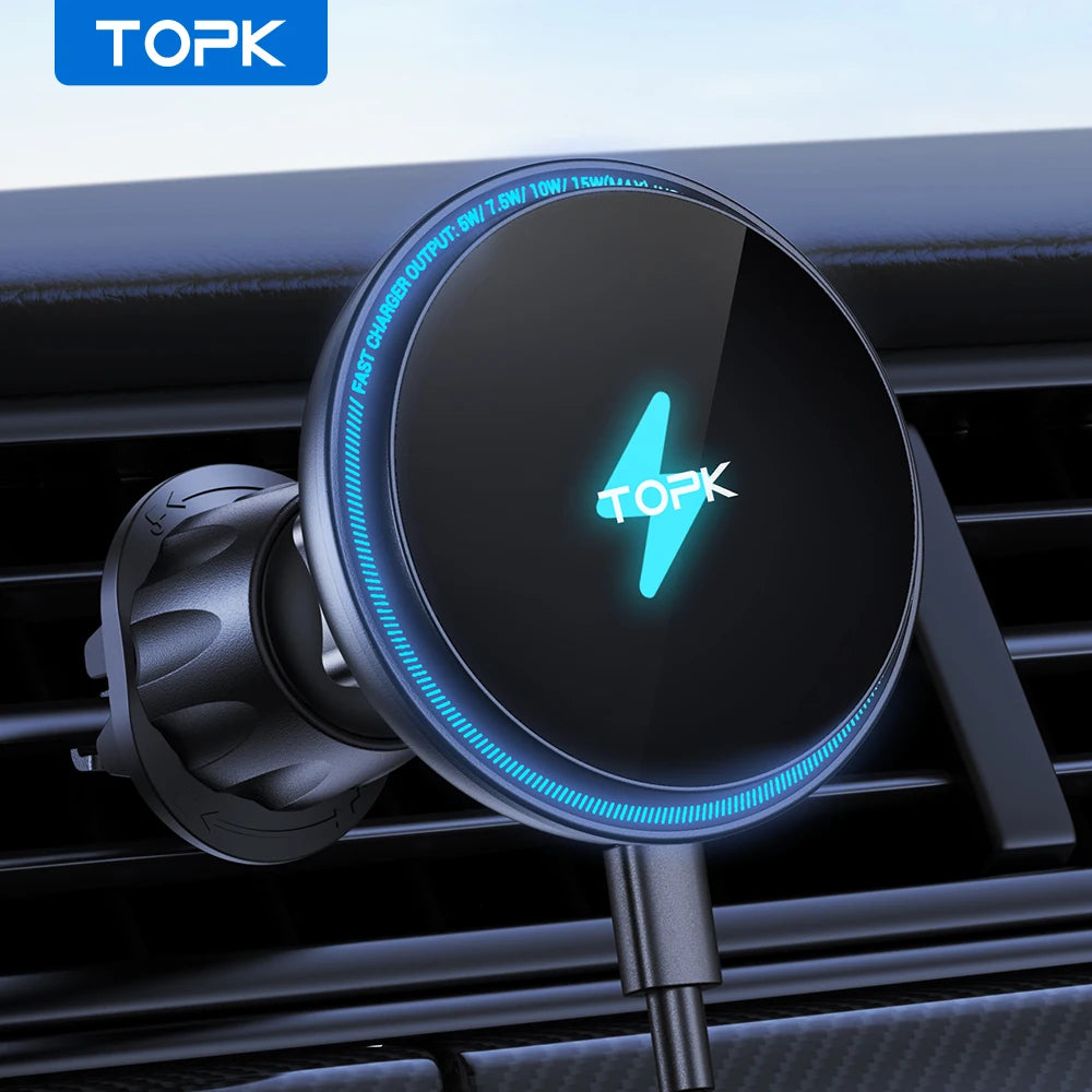 MagSafe Car Phone Holder Charger – 15W Wireless Air Vent Mount