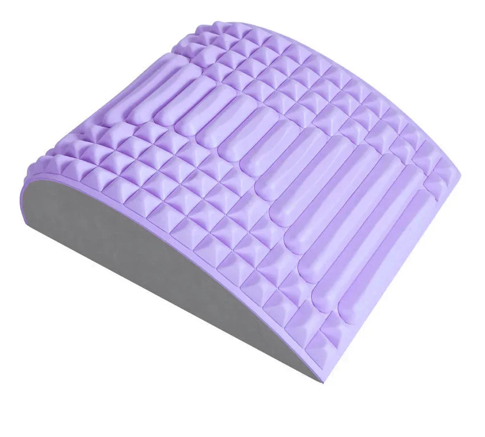 Contoured Lumbar Support & Back Stretching Cushion – Textured Waist Support Pillow