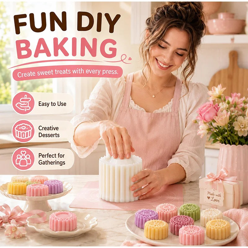 Double-Head Pastry & Mooncake Mould – Sunflower Pattern Press