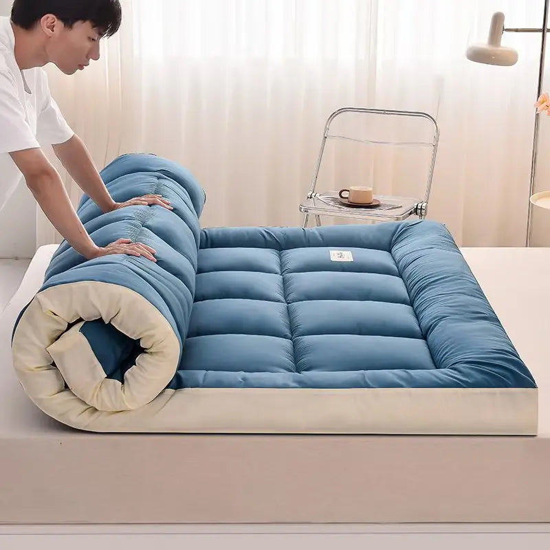 Foldable Japanese-Style Futon Mattress – 10cm Portable Floor & Guest Bed