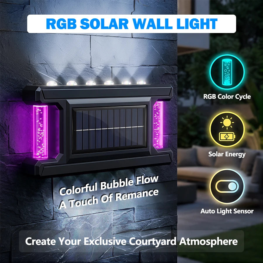 Solar LED Wall Light – Waterproof Up & Down Outdoor Garden Light
