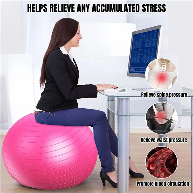 Pregnancy & Birthing Ball – Anti-Burst Yoga Ball for Labour, Stretching & Support