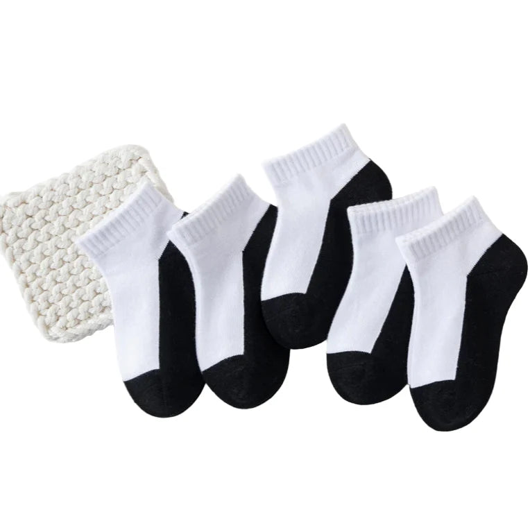 5 Pairs of Cotton Socks – For Boys & Girls (1–12 Years)
