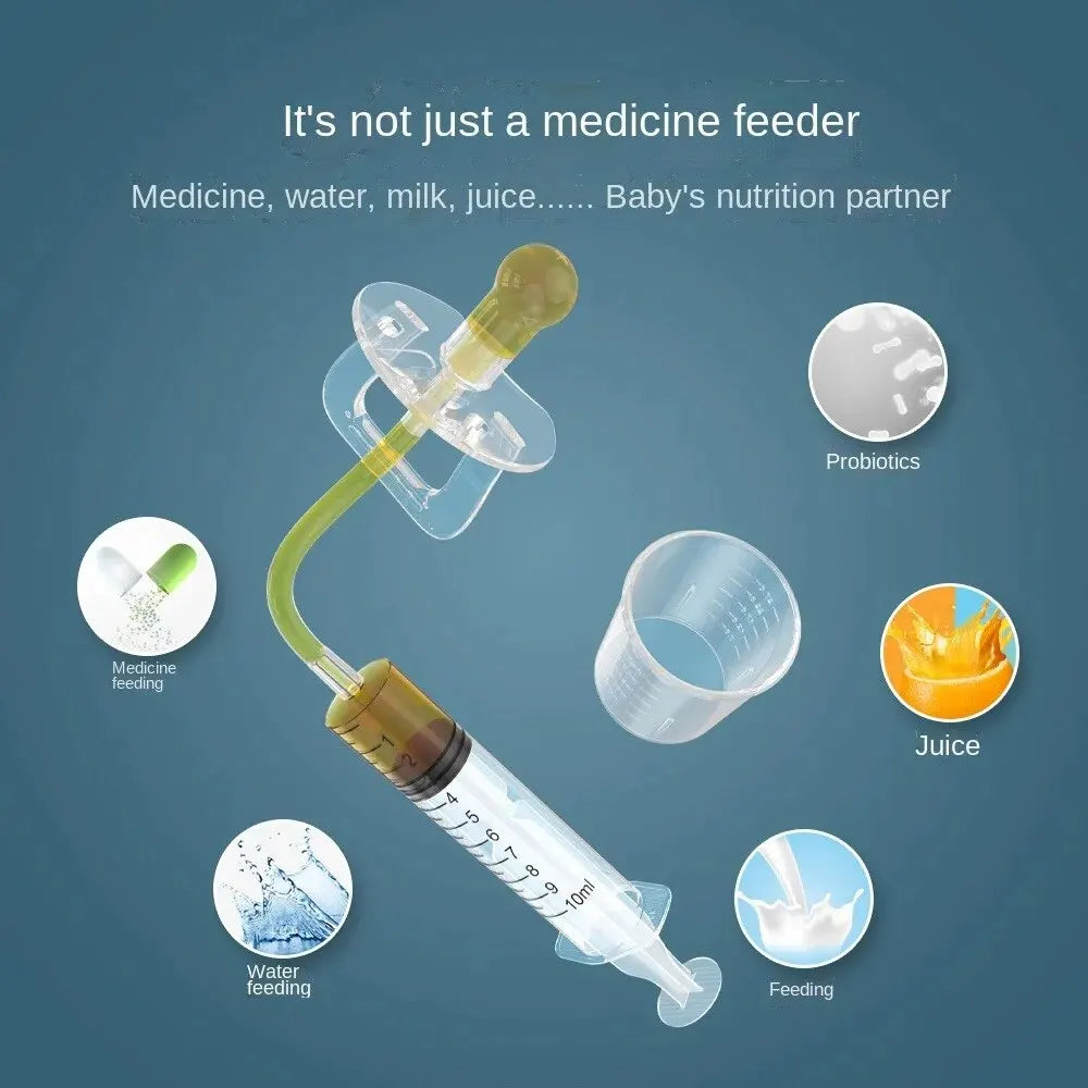 Baby Medicine Dispenser Pacifier – 10ml Oral Syringe Feeder Kit