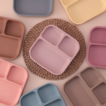 Silicone Suction Divided Baby Plate – BPA-Free Toddler Meal Tray