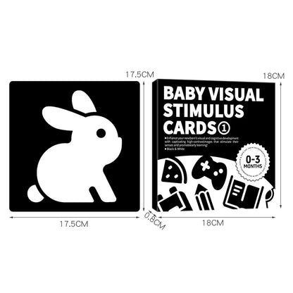 Montessori High Contrast Vision Cards – Black & White Baby Learning Cards