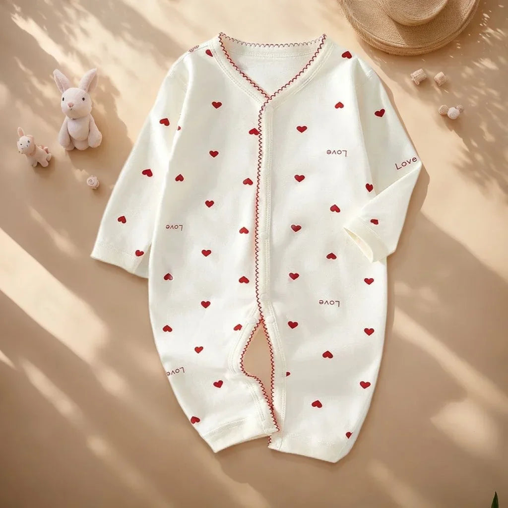 100% Cotton Baby Romper – Long Sleeve Bodysuit for Newborns (0–24 Months)