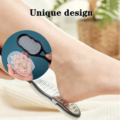 Stainless Steel Foot File – Dual-Sided Coarse & Fine Pedicure Rasp for Hard Skin