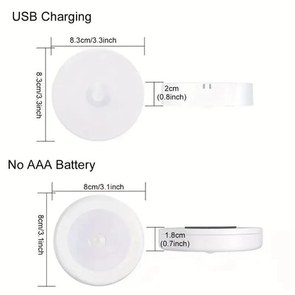 Motion Sensor LED Night Light – Wireless Rechargeable Lamp