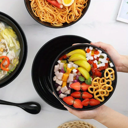 Japanese-Style Ramen & Noodle Bowl – Thickened Plastic Anti-Slip Serving Bowl (19–25cm)