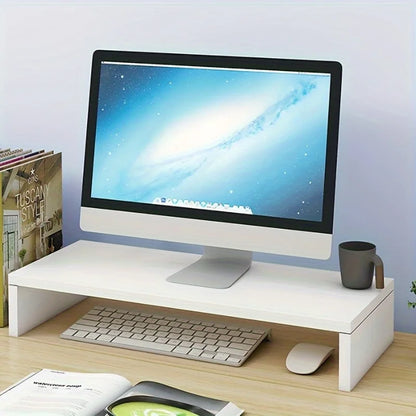 Wooden Monitor & Laptop Stand – Desktop Riser & Storage Shelf