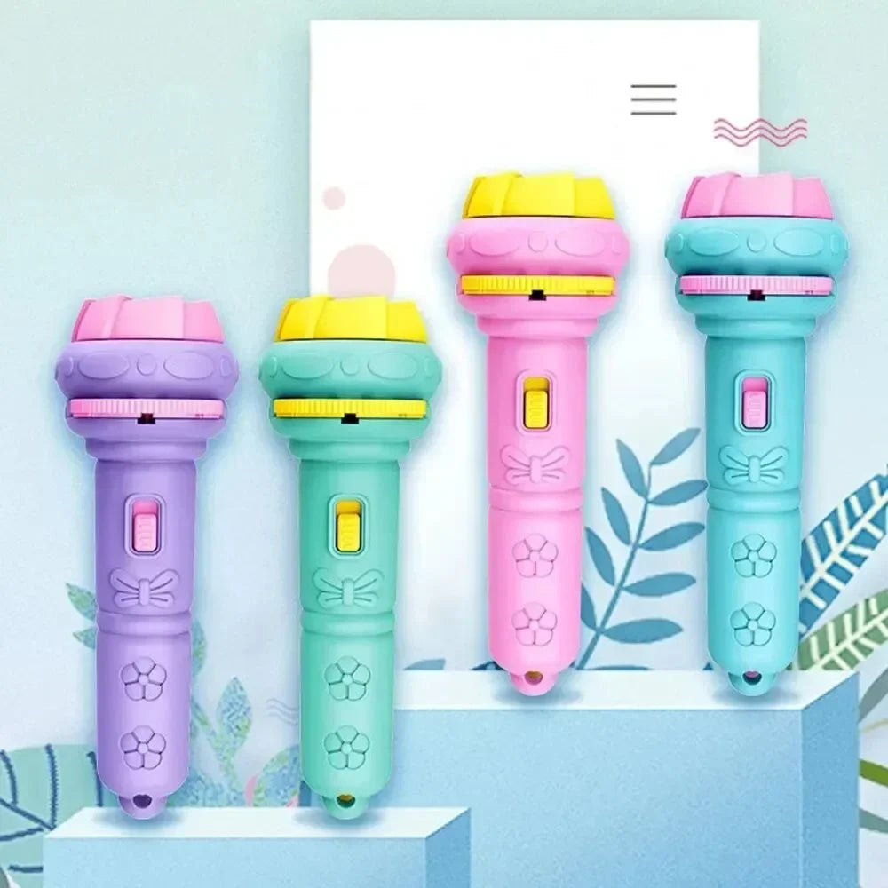 Cartoon Projection Flashlight for Kids – Educational Bedtime Toy