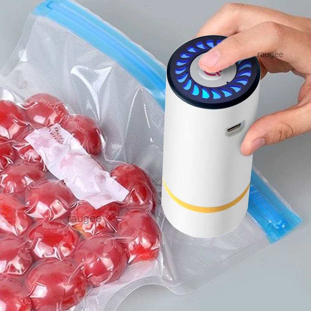 Rechargeable Mini Vacuum Sealer Pump – Portable Food Storage Air Extractor
