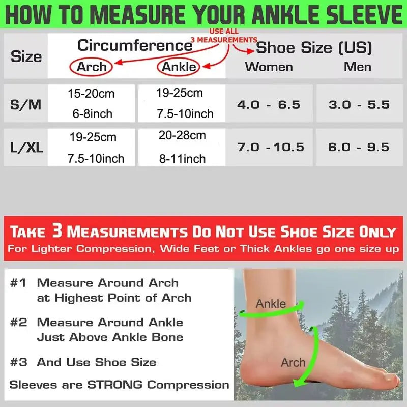 Compression Ankle Support Sleeves – 1 Pair for Sport, Exercise & Everyday Support