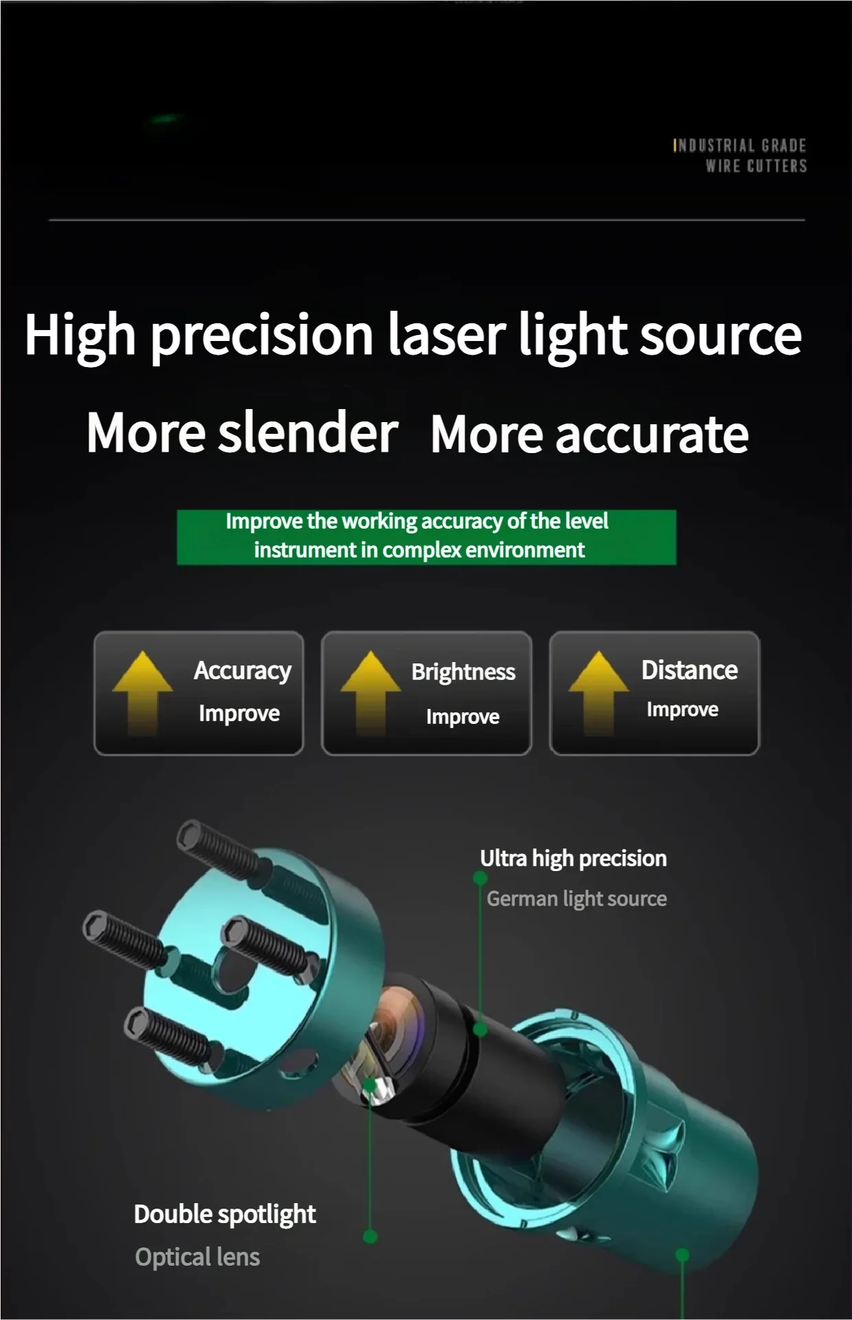 Self-Levelling Cross Line Laser Level – Laser Alignment Tool with Infrared Positioning