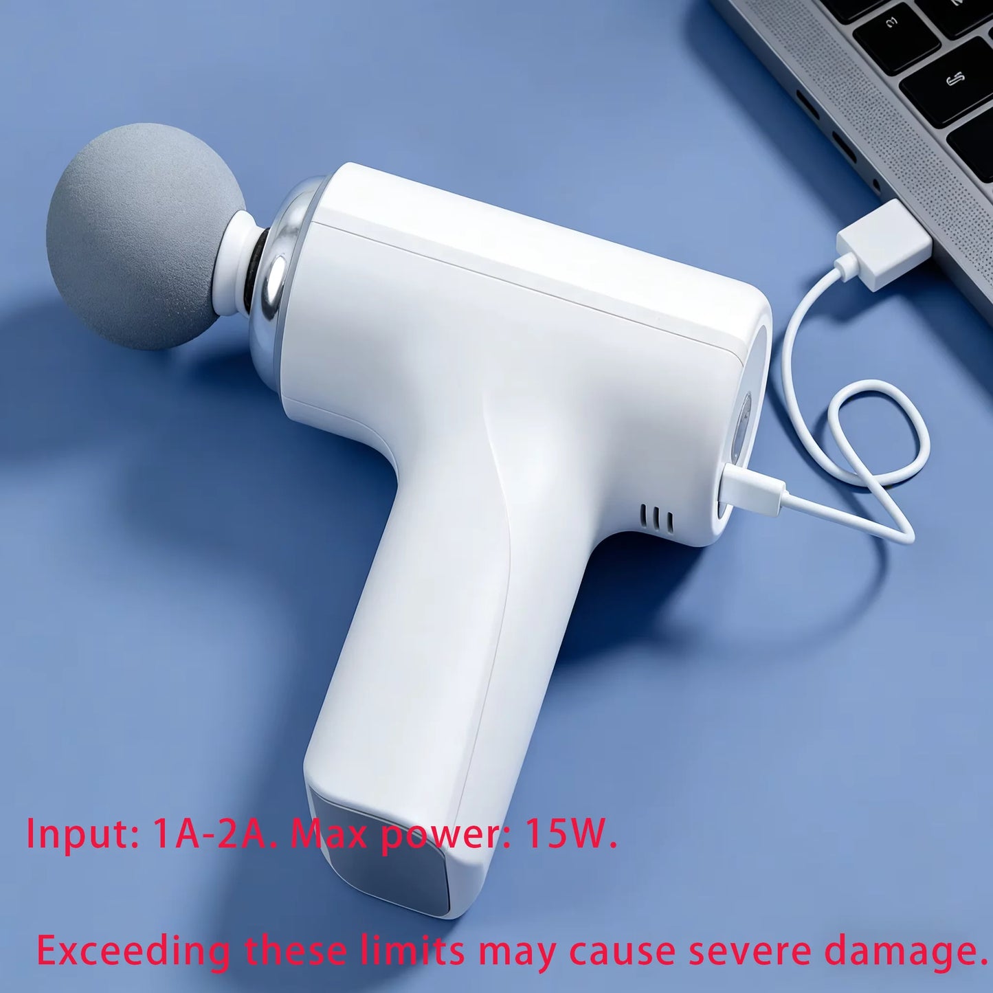 Portable Massage Gun – Deep Tissue Percussion Massager with 4 Massage Heads & LED Display