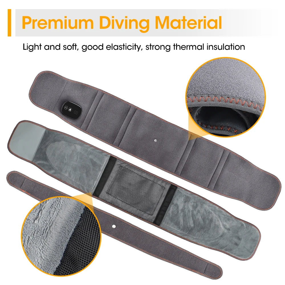Heating Waist Massage Belt – Infrared Lumbar Support & Hot Compress Brace