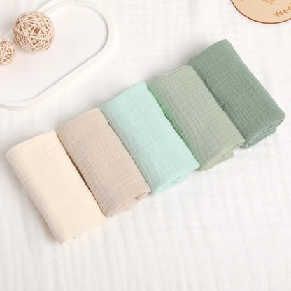 6-Layer Cotton Baby Washcloths – Soft Muslin Burp Cloths & Face Towels (3 or 5 Pack)
