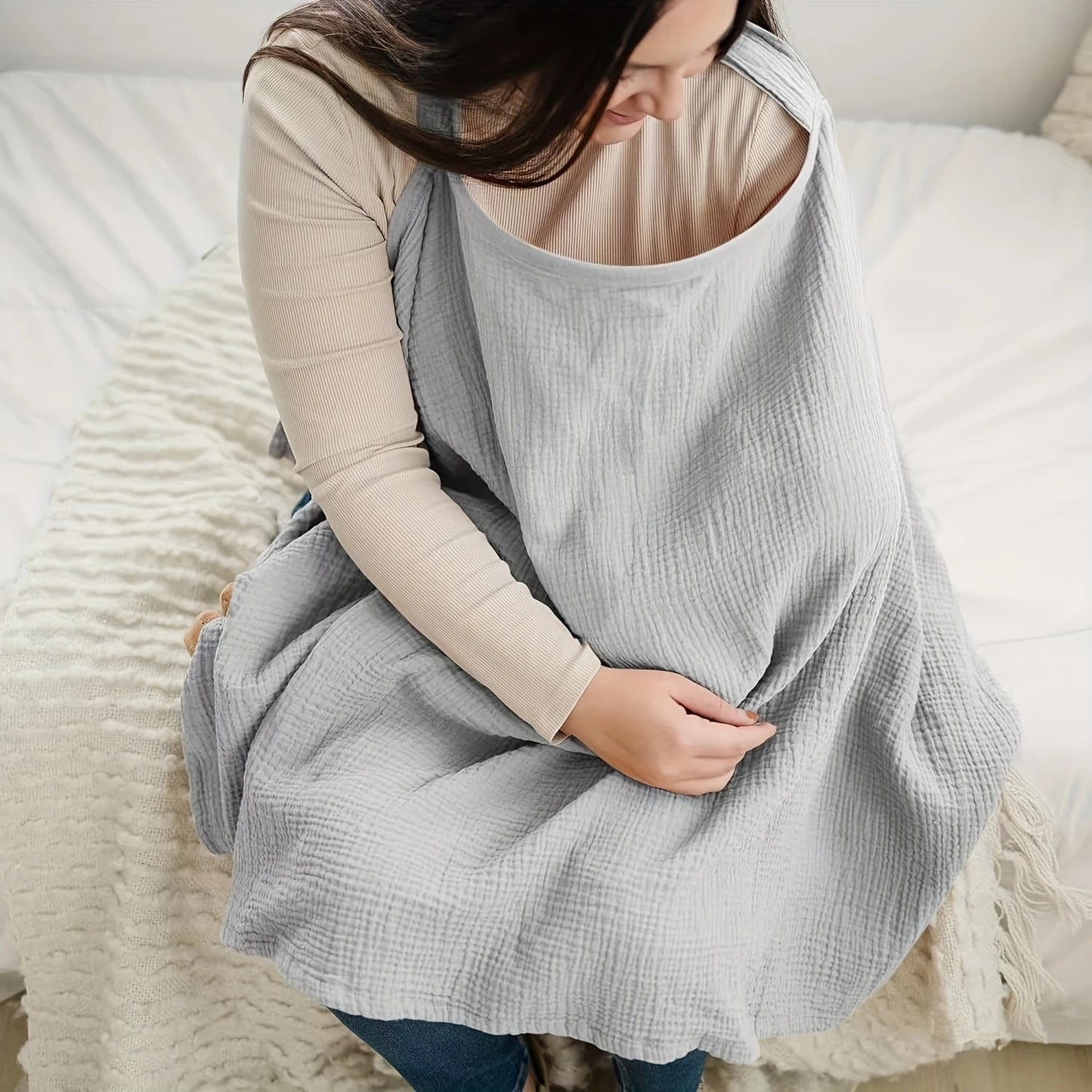 Breathable Nursing Cover Scarf – Lightweight Breastfeeding Cover-Up