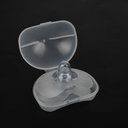 2-Pack Silicone Nipple Shields – Soft Breastfeeding Nipple Protectors with Storage Case