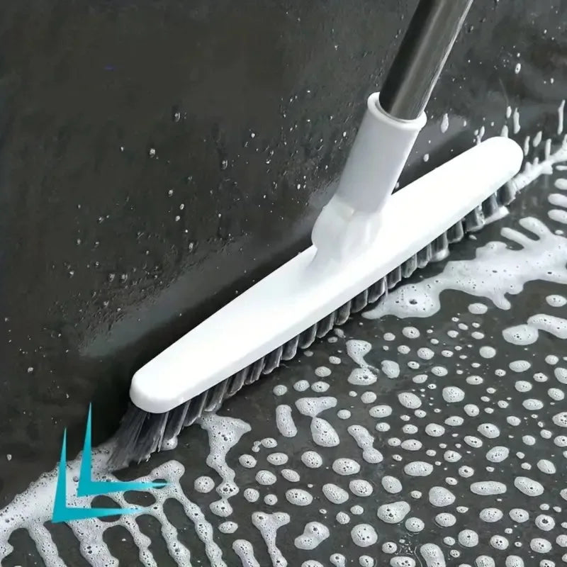 Long Handle Bathroom Scrub Brush – Hard Bristle Floor, Tile & Tub Cleaning Brush