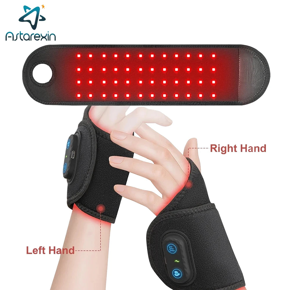 Rechargeable Red Light Therapy Wrist Strap – 660nm & 850nm LED Support Wrap