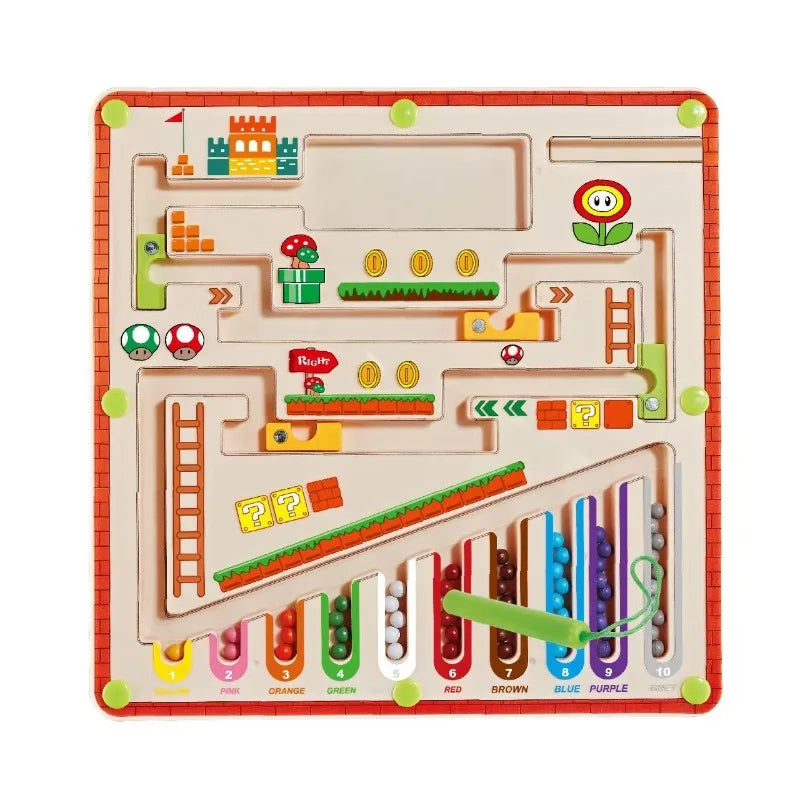 Magnetic Colour & Number Maze – Montessori-Style Counting & Matching Toy