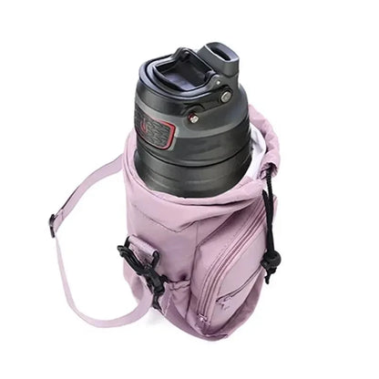 Insulated Water Bottle Carrier Bag – Adjustable Crossbody Holder with Phone Pocket
