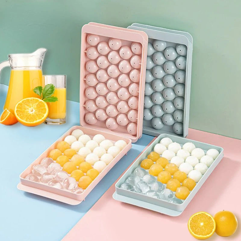33-Cavity Round Ice Ball Maker – BPA-Free Sphere Ice Cube Tray