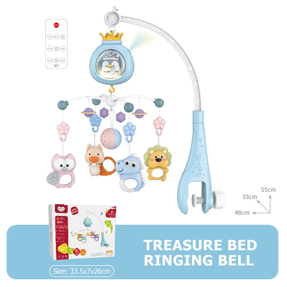 Musical Rotating Cot Mobile with Remote Control