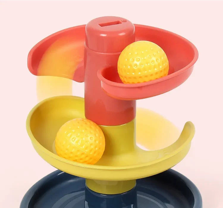 Ball Drop & Rolling Tower Toy – 3, 5 or 7 Layer Stacking Ball Ramp
