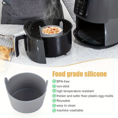 Silicone Air Fryer Egg Poacher Cups – Reusable Egg Cooker Moulds