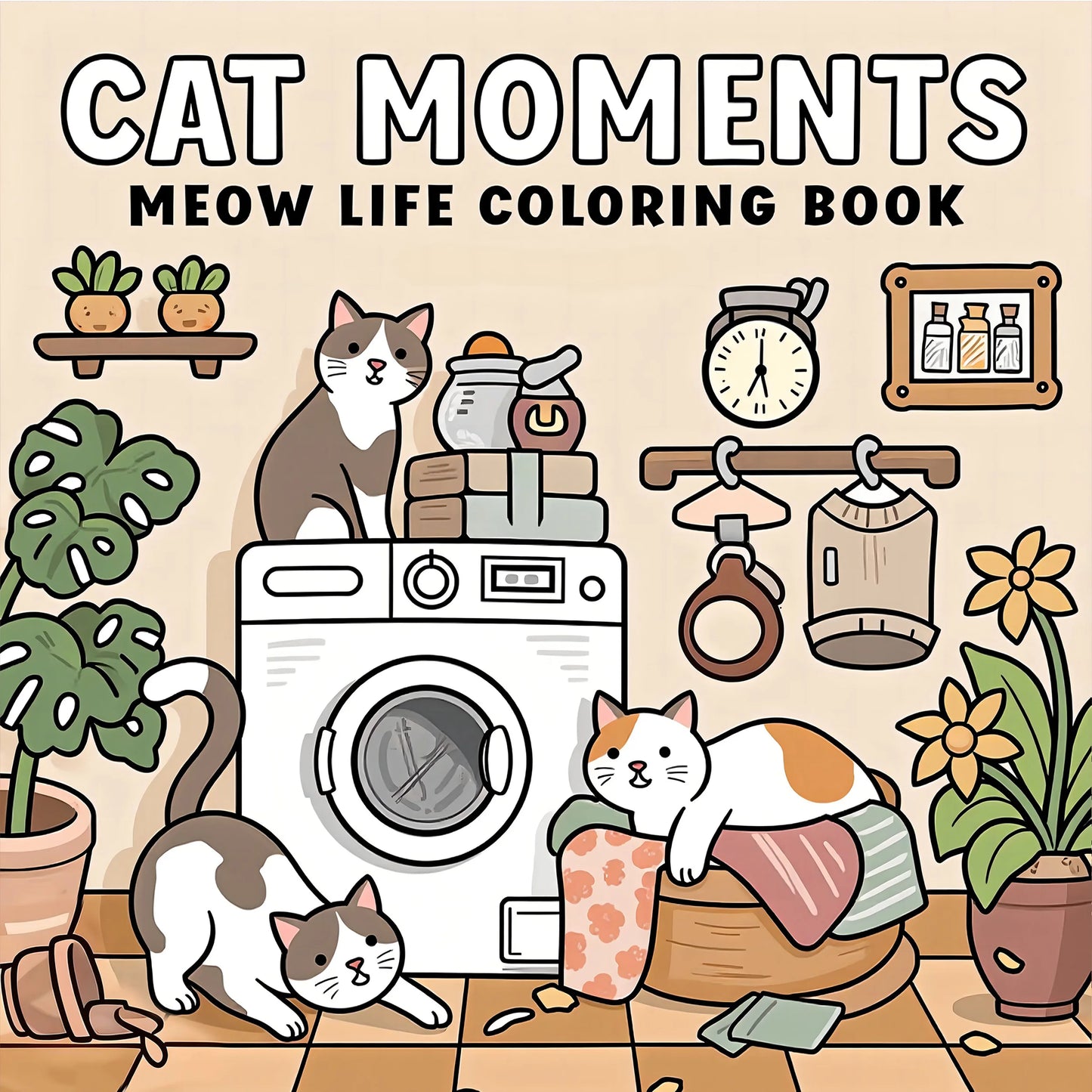Cat Moments Adult Colouring Book – Relaxing Cat-Themed Colouring Book