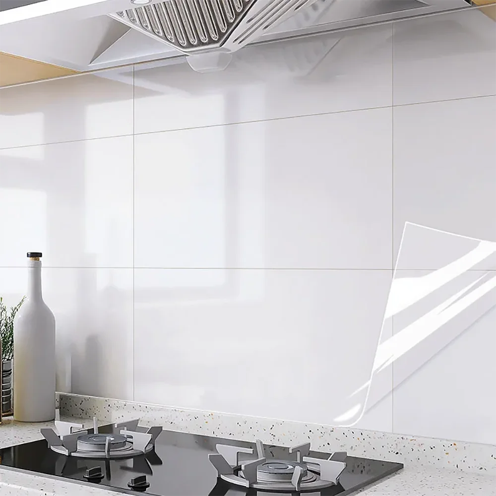 Transparent Kitchen Splashback Protector Film – Waterproof & Oil-Proof Wall Sticker