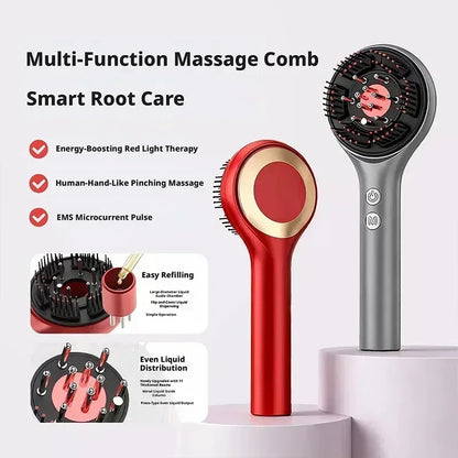 Electric Scalp Massager Comb – Red Light Hair Care Brush
