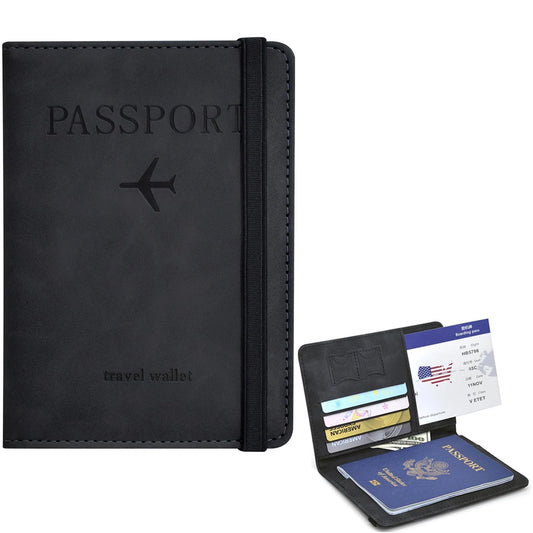RFID Passport & Travel Wallet – PU Leather Organiser with Card & Document Storage