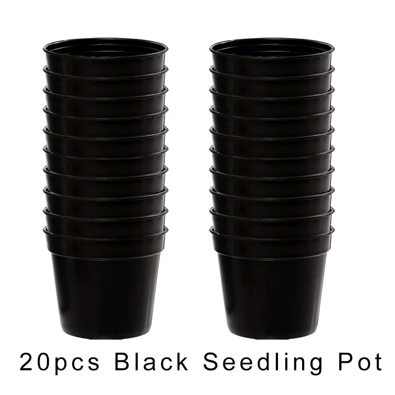 20-Pack Mini Seedling Pots – 6.5cm Plastic Nursery Pots with Drainage Holes