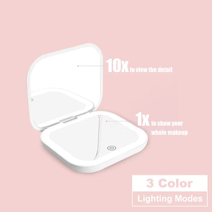 LED Compact Makeup Mirror